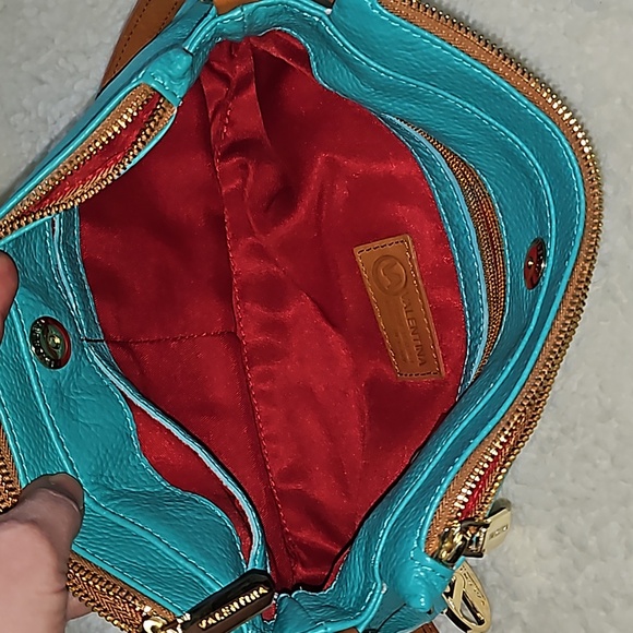 Valentina convertible hobo crossbody bag in Turquoise - Picture 4 of 6